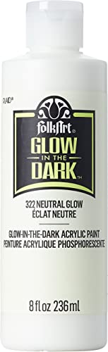 FolkArt glow in the dark Acrylic paint, 8 oz, Neutral 8 Fl Oz