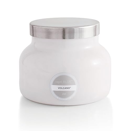 Capri Blue Volcano Candle – White Signature Jar Candle-Large Candle with Soy Wax Blend - Luxury Aromatherapy Candle - Tropical Fruits & Sugared Citrus Scented Candle (19 oz)