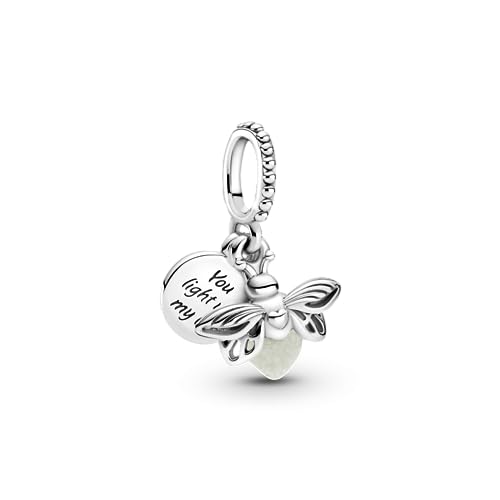 Pandora Glow-in-the-Dark Firefly Dangle Charm - Compatible Moments Bracelets - Jewelry for Women - Gift for Women - Made with Sterling Silver