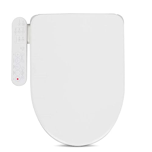 ALPHA BIDET GX Wave Bidet Toilet Seat in Elongated White | Strong Spray | Stainless Steel Nozzle | 3 Wash Functions | LED Nightlight | Warm Air Dryer | Oscillation and Pulse