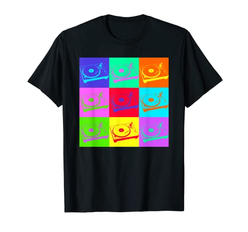 Color Turntable - Vinyl Record - Colorful Music Pop Art T-Shirt