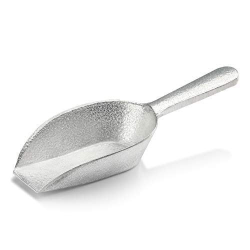 New Star Foodservice 34622 Cast Aluminum Flat Bottom Utility Scoop, 1 oz., Extra Small Size, Silver (Hand Wash Only)