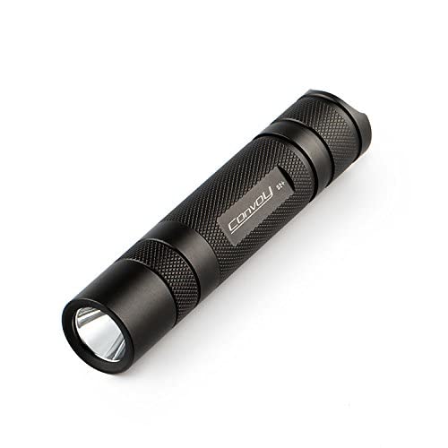 Convoy S2+ Black UV 365nm led Flashlight,with nichia LED in Side,Fluorescent Agent Detection,UVA 18650 Ultraviolet Flashlight,no Battery