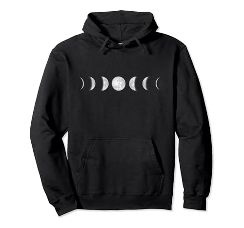 Moon Phases Lunar Gothic Goth Witchy Wicca Grunge Witchcraft Pullover Hoodie