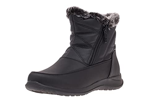 totes Dalia Women's Snow Boots, Black, 9 Wide