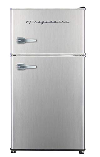 Frigidaire EFR341, 3.1 cu ft 2 Door Fridge and Freezer, Platinum Series, Stainless Steel, Double