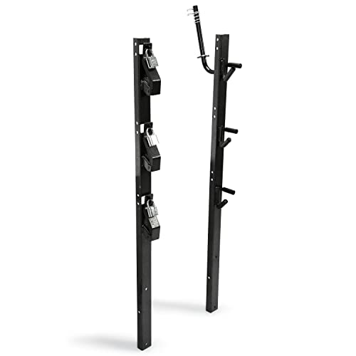 ECOTRIC 3 Place Weed Eater Rack Carrier Mount On Landscape Truck Trailer Enclosed Trimmer Rack Holder w/Lock Pair