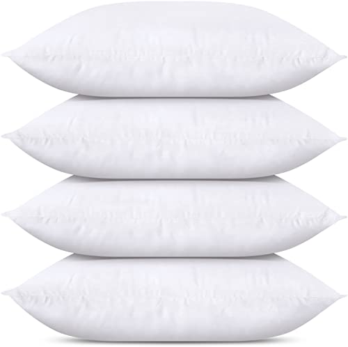 Utopia Bedding Throw Pillows (Set of 4, White), 12 x 20 Inches Pillows for Sofa, Bed and Couch Decorative Stuffer Pillows