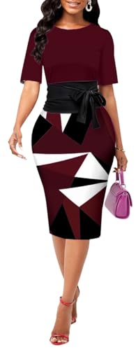 Women's Sexy Bodycon Business Work Spring Dress Short Sleeve V-Neck Basic Midi Club Dresses Fashion 2024…