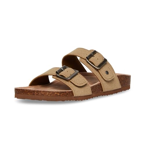 Madden Girl Women's Brando Slide Sandal, Taupe Fabric, 7