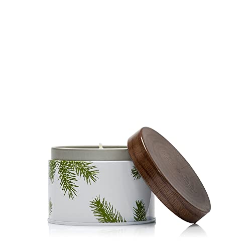 Thymes Frasier Fir Candle - Candle Tin - Scented Candle for Luxury Home Fragrance - Single-Wick Candle – Holiday Candles with Pine Needle Design (6.5 oz)