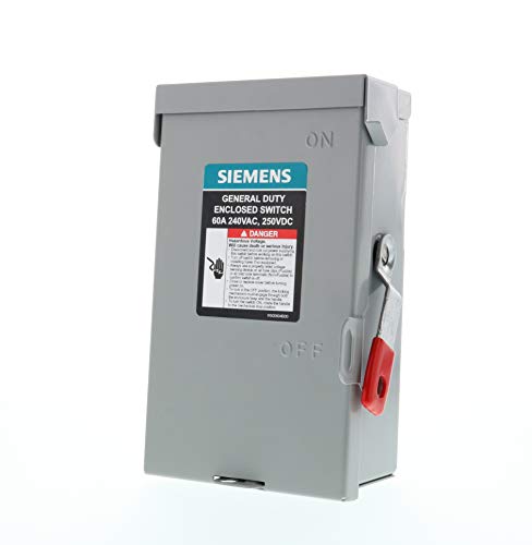 SIEMENS 2P 60A 240V General Duty Safety Switch Outdoor, Non-Fusible