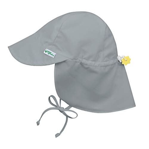i play. Baby Flap Sun Protection Swim Hat, Gray, 0-6 Months