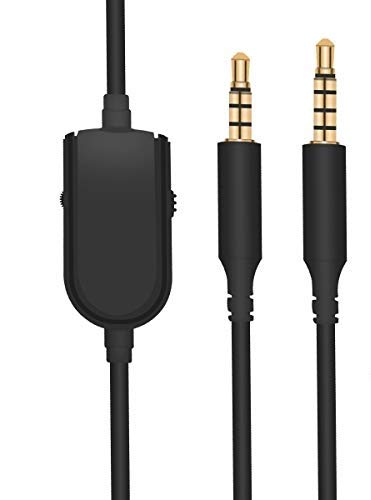 Replacement A10 A40 Cable Inline Mute Volume Control with Microphone for Astro A40/A30/A50 Headsets Cord Lead Compatible with Xbox One 4 PS4 Headphone Audio Extension Cable (Black/6.5ft)