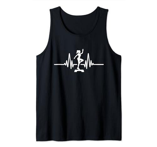 Step Exercise Step Aerobics Heartbeat ECG Step Aerobics Tank Top