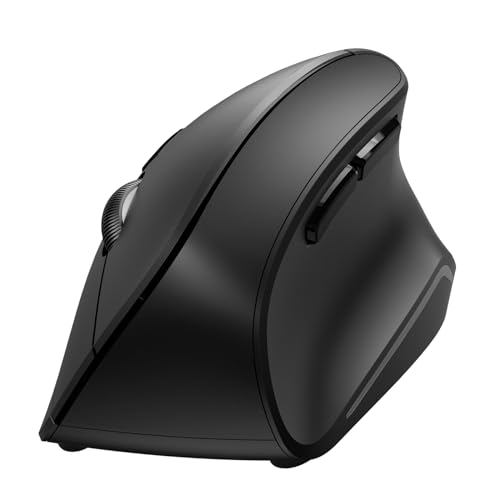 Nulaxy Wireless Vertical Mouse, 2.4G Ergonomic Mouse with 3 Adjustable DPI(800/1200 /1600), Wireless Ergonomic Optical Mouse with 6 Buttons for Computer, Laptop, PC, iPad, Desktop, MacBook Black