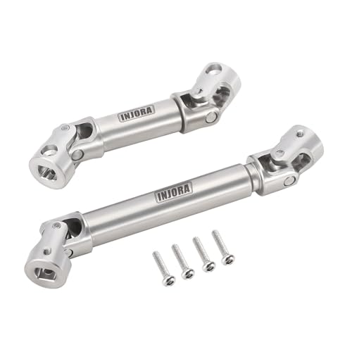 INJORA Stainless Steel Drive Shafts for 1/18 RC Crawler TRX4M High Trail K10 F150