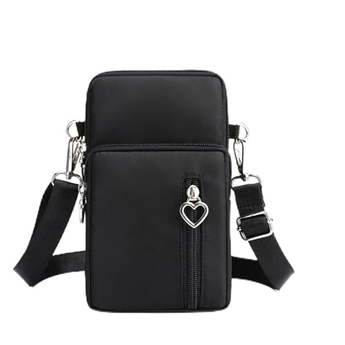 WITERY Cell Phone Crossbody Bag - Nylon Waterproof Small Cell Phone Purse Wallet, Travel Phone Bag Wristlet Women Teen Girls with Adjustable Strap