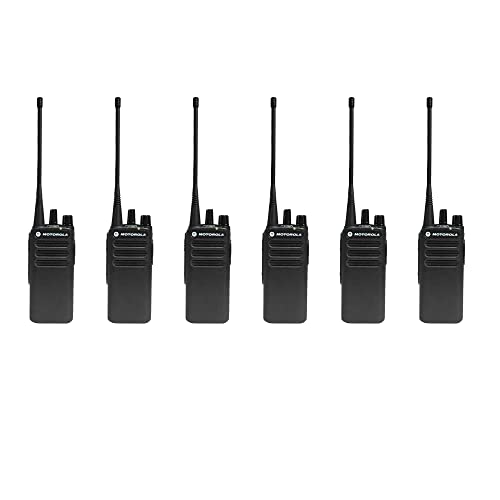 6 Pack of Motorola CP100D Analog UHF Two Way Radio, 16 Channel, 4 Watt (403-480MHz)