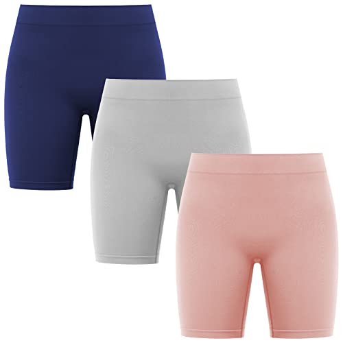 Slip Shorts for Women,3 Pack Comfortable Seamless Smooth Slip Shorts for Under Dresses