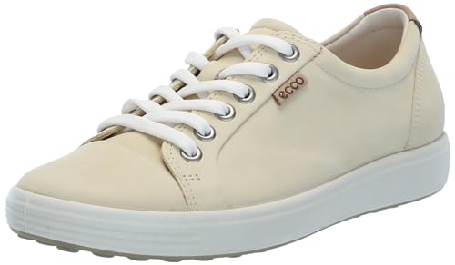 ECCO Women's Soft 7 Sneaker, Straw Nubuck, 8-8.5