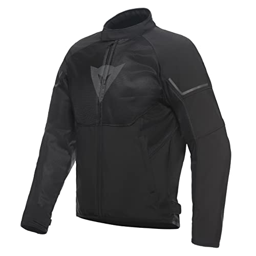 Dainese Ignite Air Tex Motorcycle Jacket Summer Jacket with Protectors, Black/black/grey reflex, 64