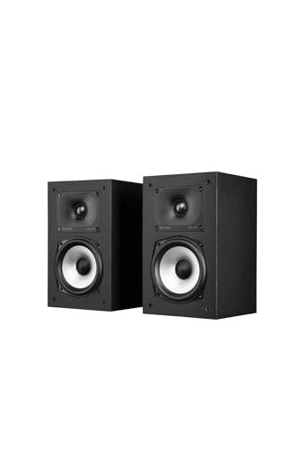 Polk Monitor XT15 Pair of Bookshelf or Surround Speakers - Hi-Res Audio Certified, Dolby Atmos & DTS:X Compatible, 1' Terylene Tweeter & 5.25' Dynamically Balanced Woofer (Pair, Midnight Black)