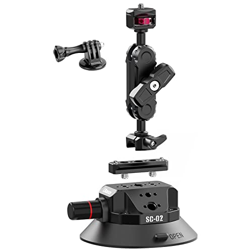 ULANZI SC-02 Suction Mount Magic Arm Bracket for DSLR Cameras for GoPro Action Camera Video Shooting