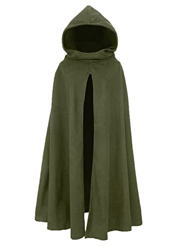 Arjungo Women's Gothic Hooded Open Front Poncho Renaissance Witch Cape Halloween Costumes Outerwear