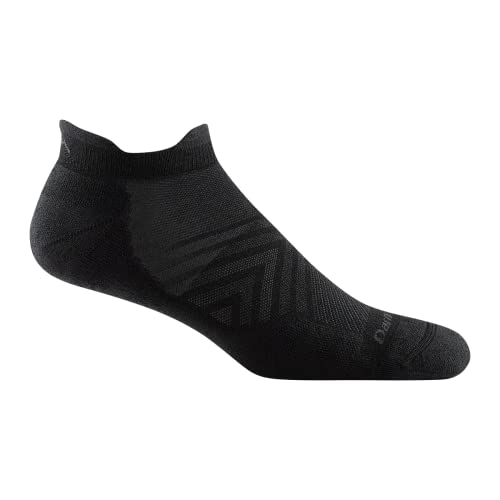 Darn Tough Men's Run No Show Tab Ultra-Lightweight with Cushion Sock (Style 1039) - Black, Large