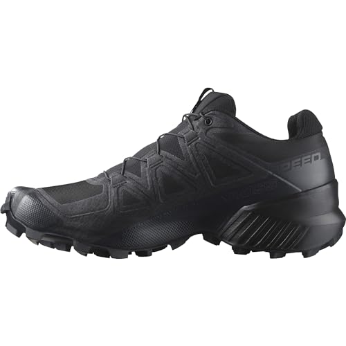 Salomon Men's SPEEDCROSS Trail Running Shoes for Men, Black / Black / Phantom, 8.5