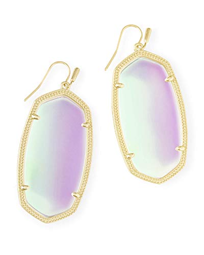 Kendra Scott Danielle Drop Earrings for Women, Fashion Jewelry, 14k Gold-Plated, Iridescent Dichroic Glass