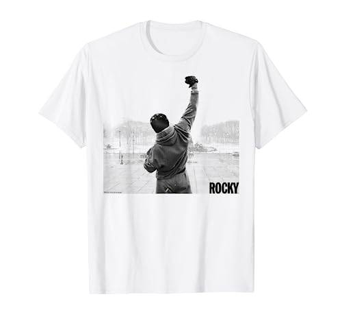 Rocky Fist Raise Grey Scale Movie Poster T-Shirt