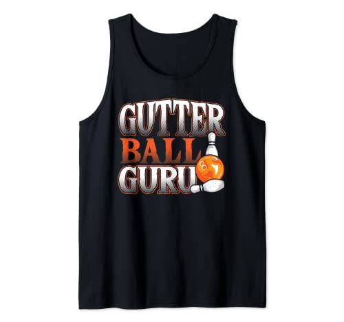 Mens Gutter Ball Guru - For Bowler Who Loves Bowling Tank Top