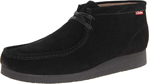 Clarks Men's Stinson Hi Chukka Boot,Black Suede,8 M US