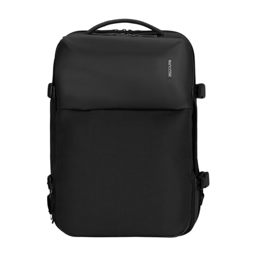 Incase A.R.C. Travel BackPack, 25L - Heavy Duty Backpack with Laptop Compartment for 16 inch Computer - Sustainable, Water-Repellent, Shoe Storage, RFID & Travel Pass Pocket, Black (19in x 13in x 8in)