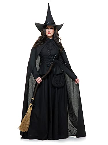 Charades Womens Wicked Witch Adult Sized Costumes, Black, X-Large US