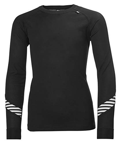 Helly-Hansen boys Juniors Hh Lifa Dry Set Baselayer base layer underwear, 998 Black, 12 US