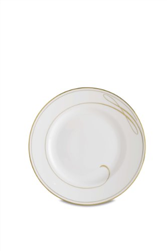 Waterford Ballet Ribbon Gold Champagne Salad/Dessert Plate, 8-Inch