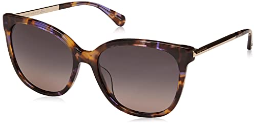 Kate Spade New York Women's Britton/G/S Polarized Square Sunglasses, Burgundy/Black Havana, One Size