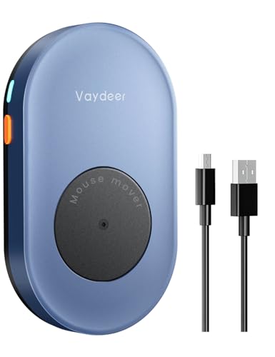 Vaydeer Undetectable Mouse Jiggler, Mouse Mover Device with ON/Off Switch, Driver-Free Mouse Movement Simulation for Computer Awakening, Gift Ideal for Men/Women