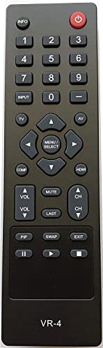 New VR2 VR4 Remote Control Compatible with VIZIO TV VA320E VA320M VA370M VA420M VA26LHDTV10T VECO320L VECO320LHDTV VECO320L1A VL260M VL370M VO320E VO370M VO420E VP322