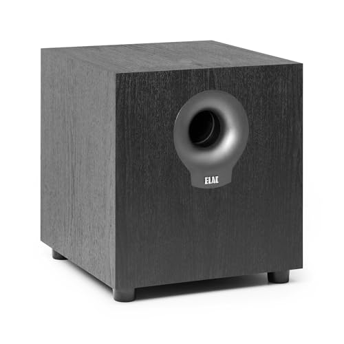 ELAC Debut 2.0 S10.2 10” Powered Subwoofer, Black - Custom Driver & 200-Watt Peak BASH Amplifier - Braced MDF Cabinets