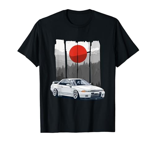 JDM Skyline R32 Car Tuning Japan Rising Sun Drift T-Shirt