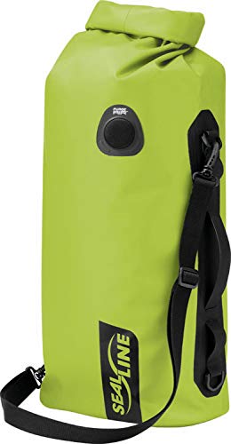 SealLine Discovery Deck Waterproof Dry Bag with PurgeAir, Lime, 20-Liter