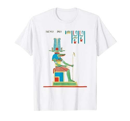 Sobek illustration Egyptian art. hieroglyph, hieroglyphic T-Shirt