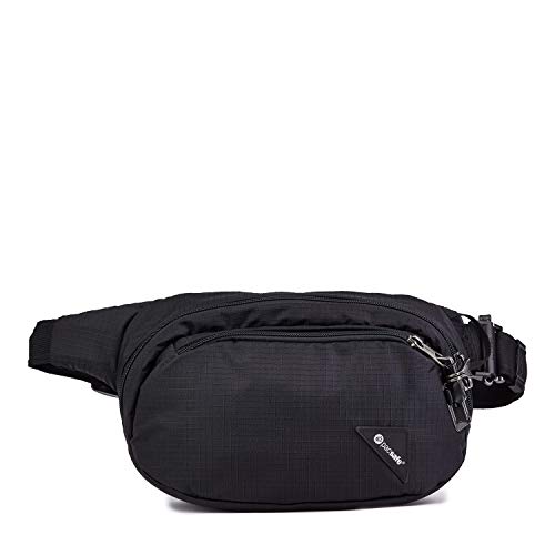 Pacsafe Vibe 100 4 Liter Anti Theft Fanny Pack-Fits 7 inch Tablet Waist, Black