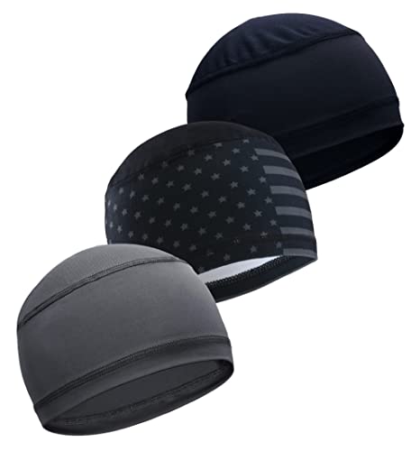 Cooling Skull Cap for Men - Hard Hat Liner, Cycling Skull Cap, Head Caps for Men, Skull Cap Helmet Liner for Motorcycle