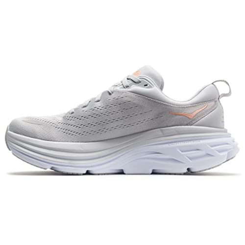 HOKA ONE ONE Women's Running Shoes, Harbor Mist Lunar Rock, 8 US