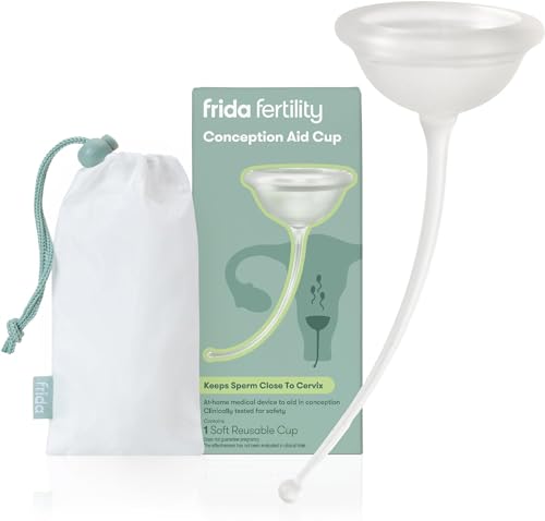 Frida Fertility Conception Aid Cup, Natural Conception Aid Cup for Fertility Support | Aids in Conception for Women + Keeping Sperm Close to Cervix| Reusable with Storage Bag| Soft + Flexible Silicone